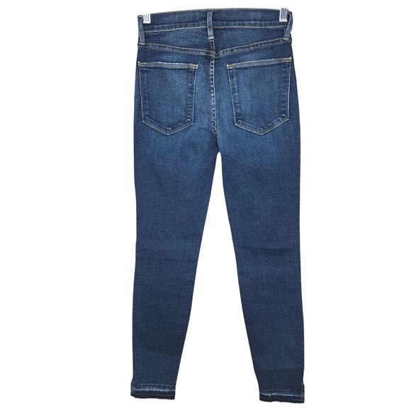 FRAME denim NEW Le High skinny split hem raw edge jeans high-rise stretch 24/0 - Picture 3 of 8